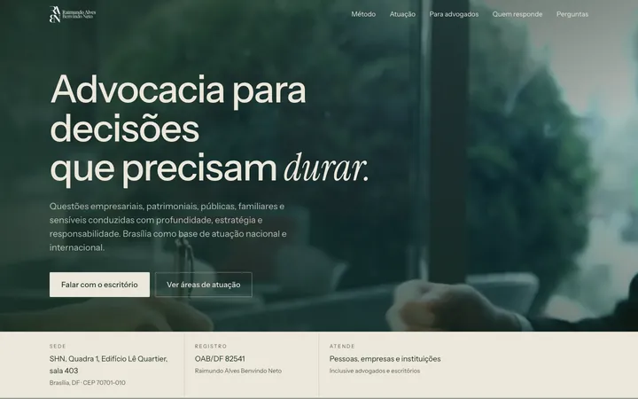 Topo do site de RABN Advogados